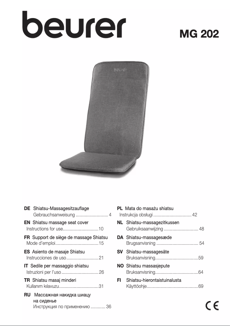 Imagen de la primera página del manual del dispositivo MG 20