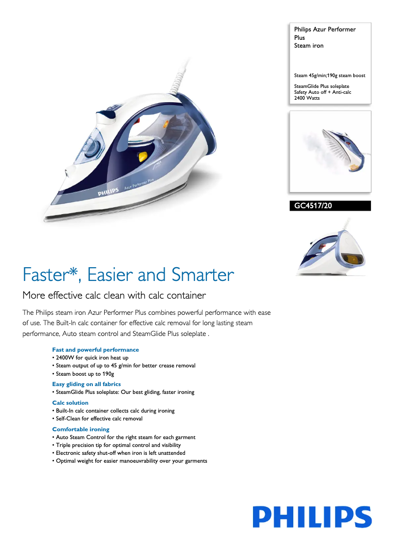 Imagen de la primera página del manual del dispositivo Azur Performer Plus GC4517