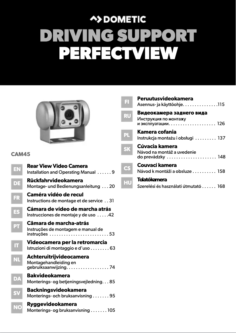 Imagen de la primera página del manual del dispositivo PerfectView CAM 45 NAV