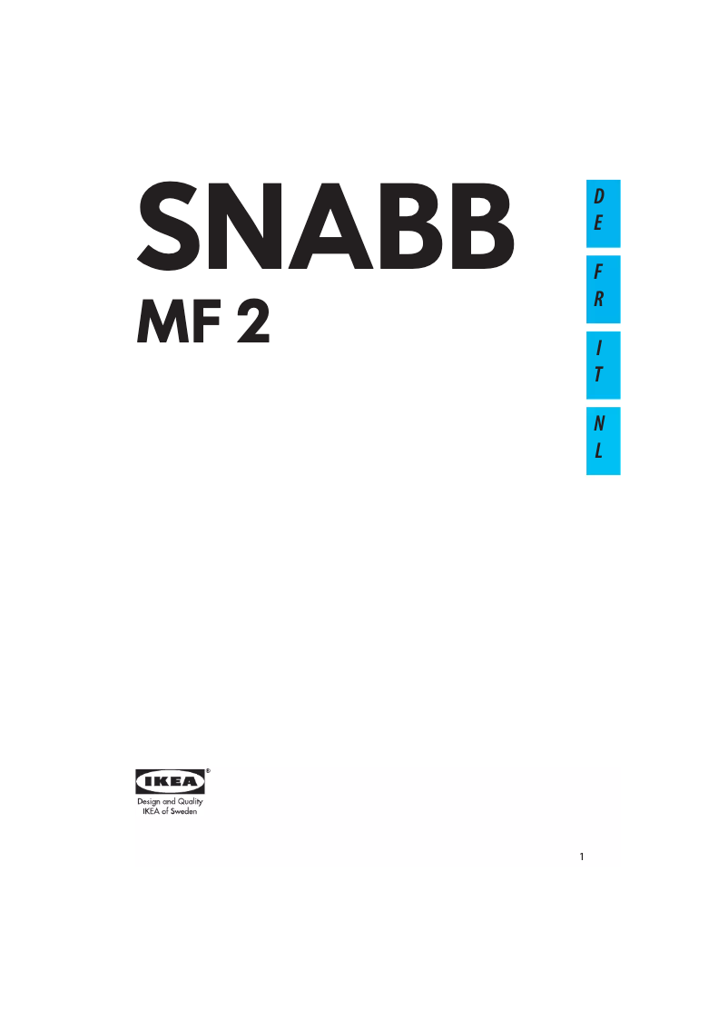 Imagen de la primera página del manual del dispositivo SNABB MF 2