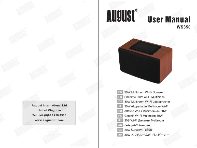 Imagen de la primera página del manual del dispositivo WS350