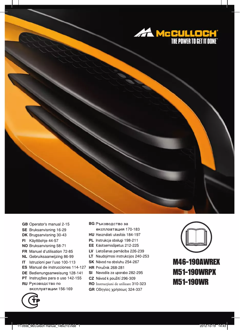 Página 1 del manual Manual de usuario McCulloch M46-190AWREX