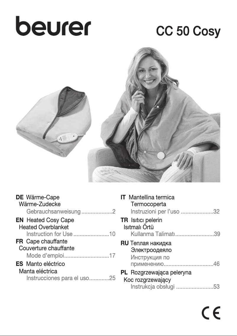 Imagen de la primera página del manual del dispositivo CC 50 Cosy