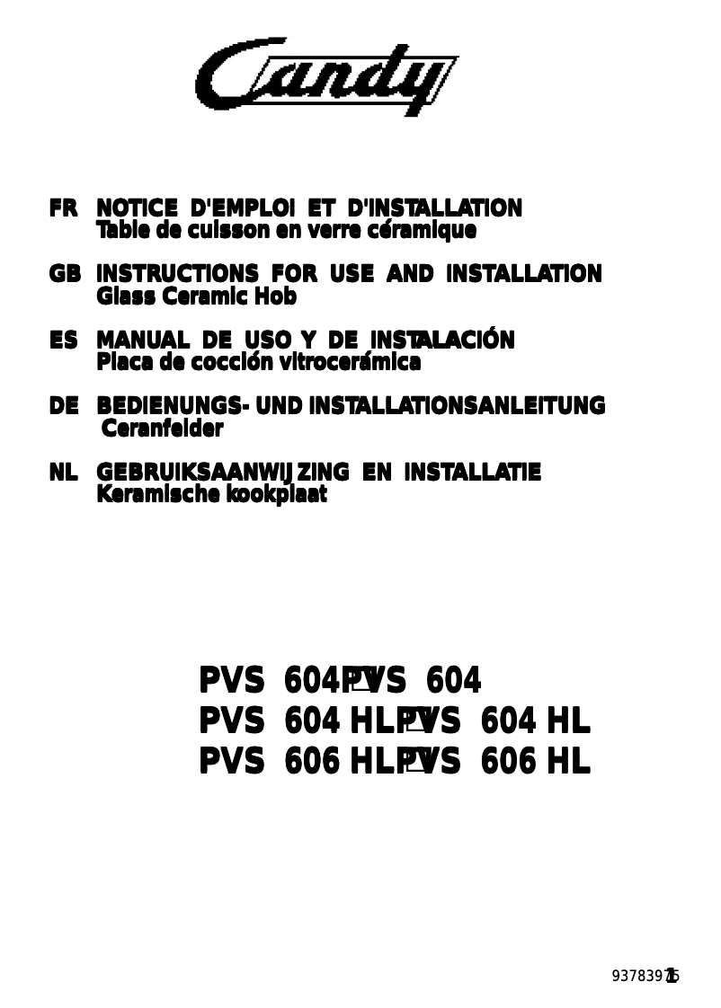 Página 1 del manual Manual de usuario Candy PC PVS606HLN