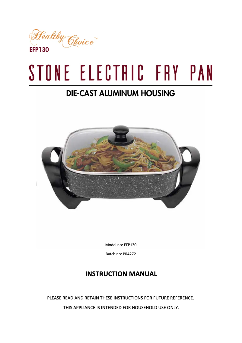 Imagen de la primera página del manual del dispositivo EFP130