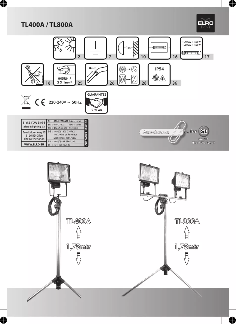 Imagen de la primera página del manual del dispositivo TL400A