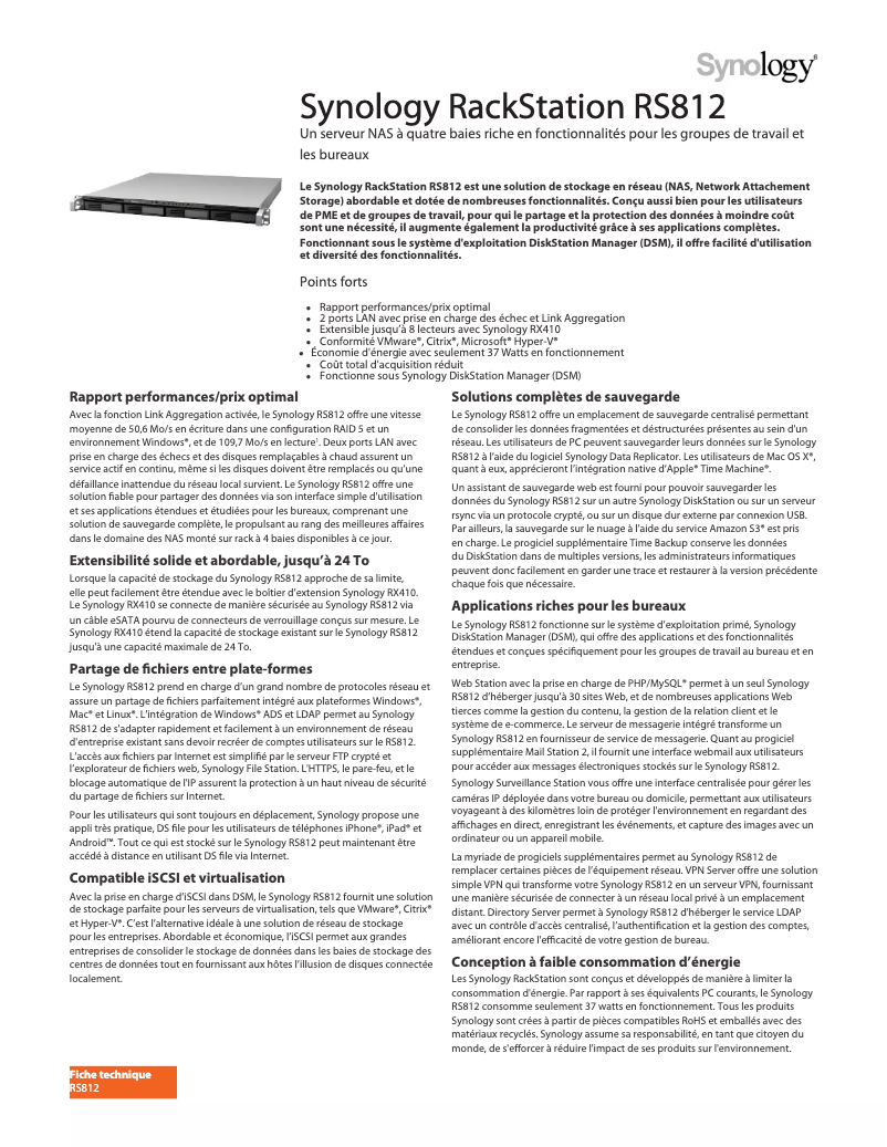 Imagen de la primera página del manual del dispositivo RS812