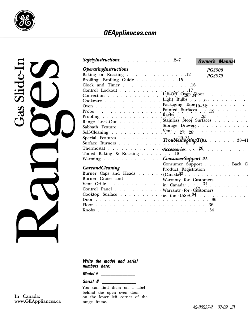 Imagen de la primera página del manual del dispositivo PGS908SEPSS
