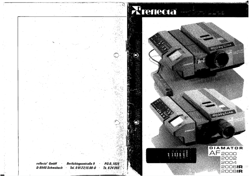 Página nº 1 - Manual de usuario Reflecta Diamator AF2008IR