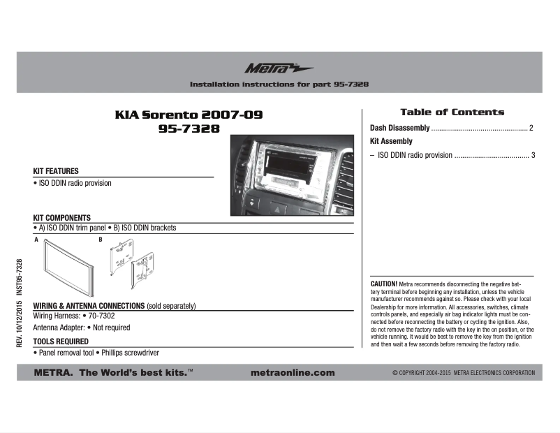 Imagen de la primera página del manual del dispositivo 95-7328