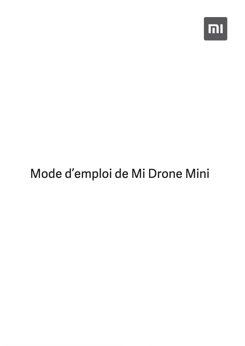 Imagen de la primera página del manual del dispositivo Mi Drone Mini