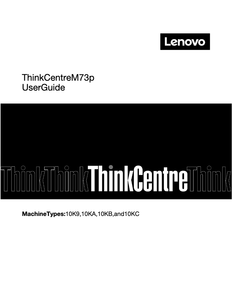 Imagen de la primera página del manual del dispositivo Thinkcentre M73p