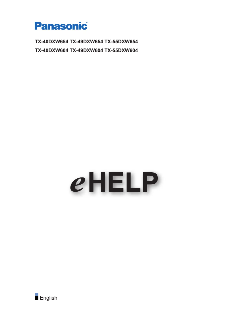 Página 1 del manual Manual de usuario Panasonic TX-49DXW654