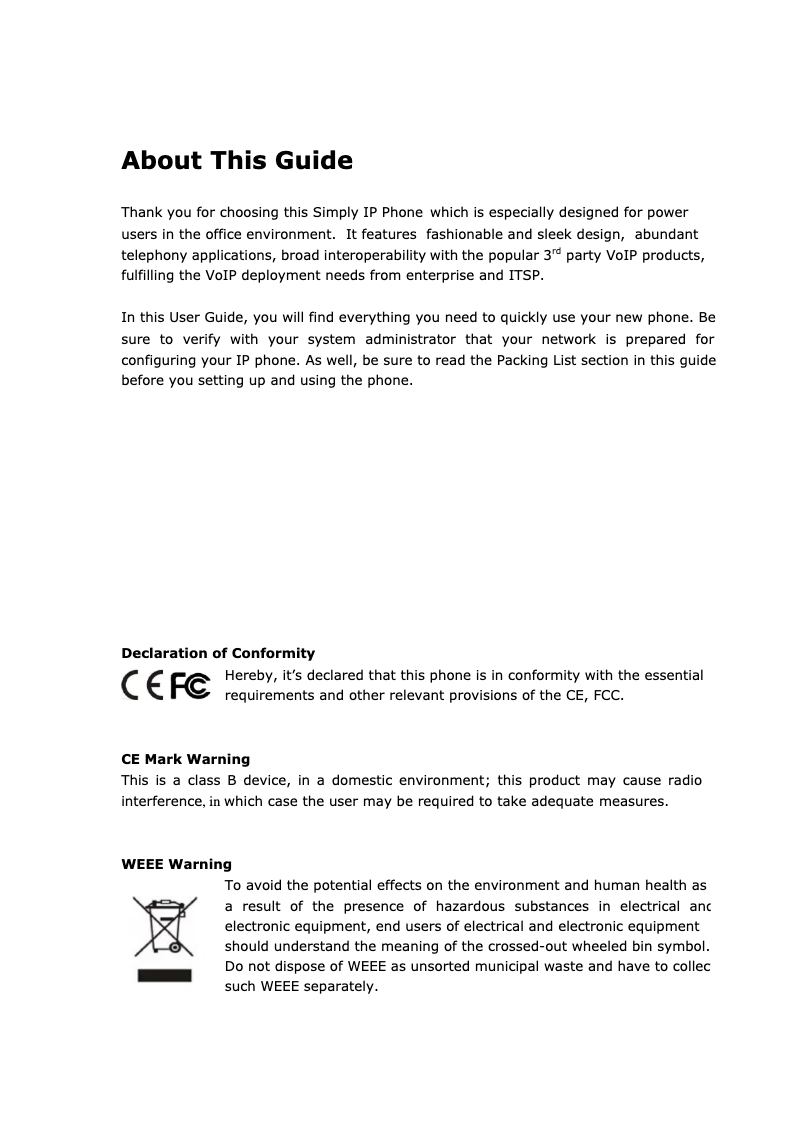 Imagen de la primera página del manual del dispositivo SIP-T18p