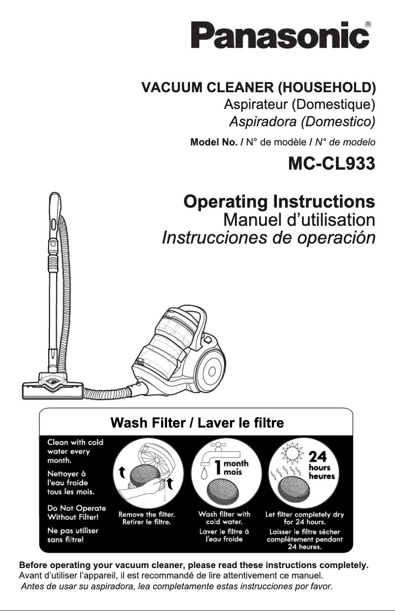 Imagen de la primera página del manual del dispositivo MC-CL933