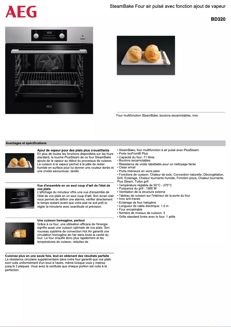 Imagen de la primera página del manual del dispositivo BD320