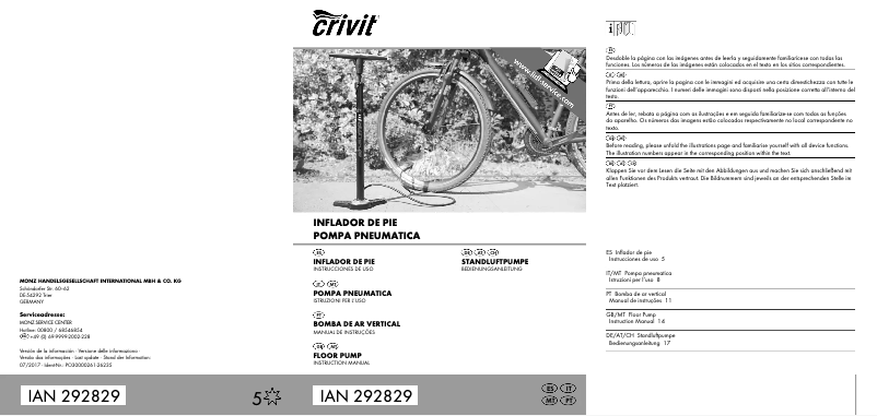 Imagen de la primera página del manual del dispositivo IAN 292829