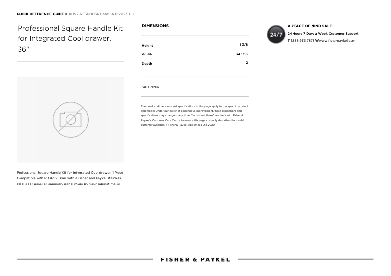 Imagen de la primera página del manual del dispositivo AHV2-RF36DD36