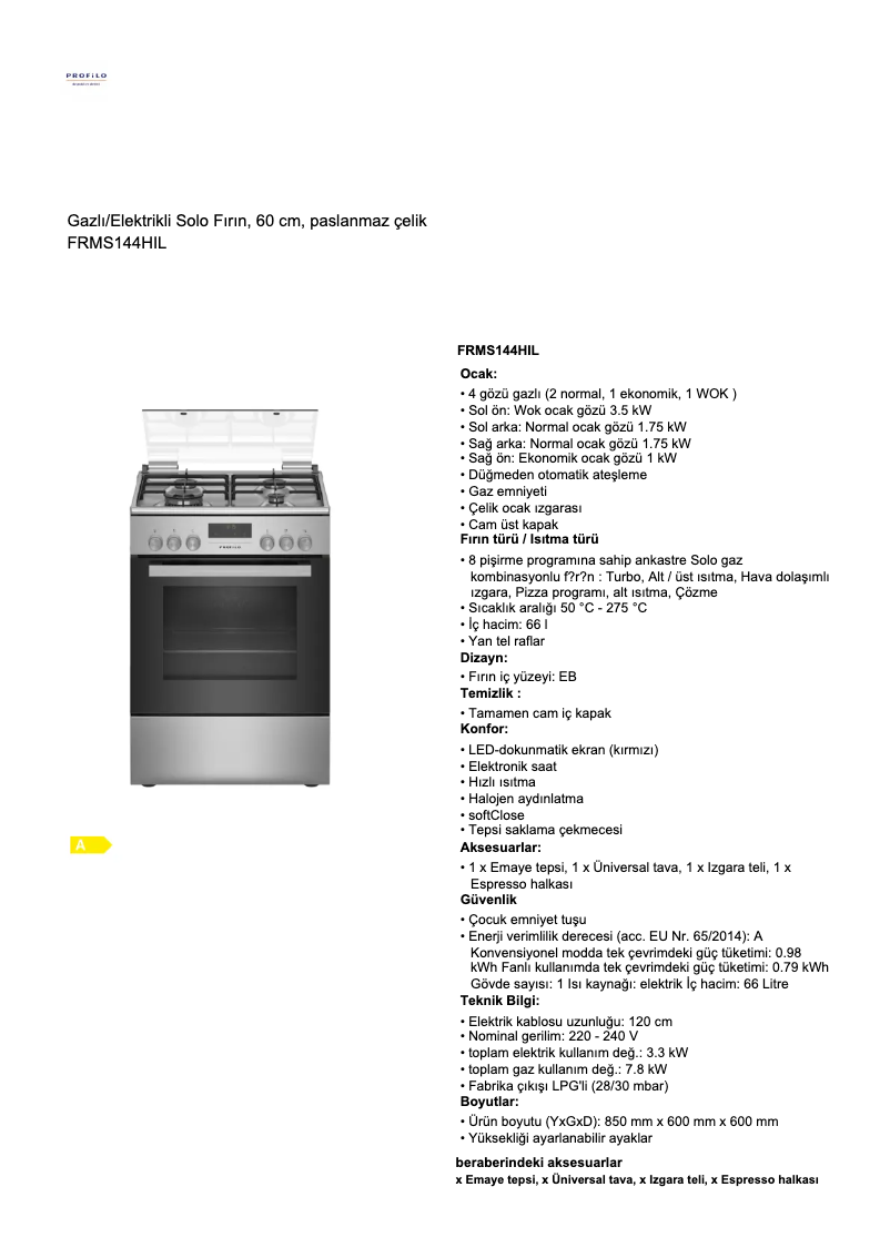 Imagen de la primera página del manual del dispositivo FRMS144HIL