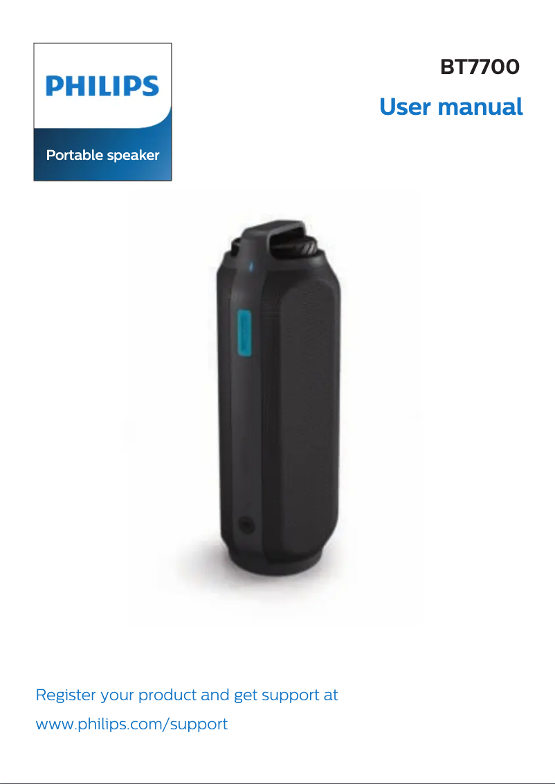 Imagen de la primera página del manual del dispositivo BT7700