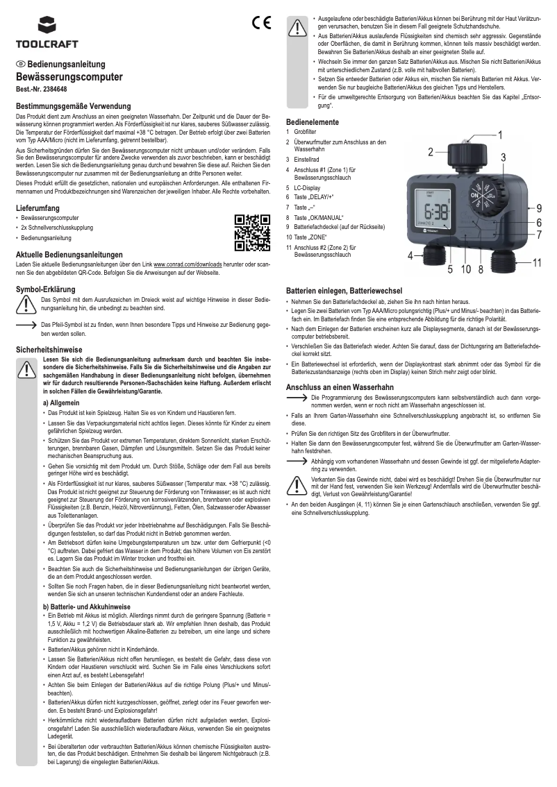 Página 1 del manual Manual de usuario Toolcraft Duo TO-7153944