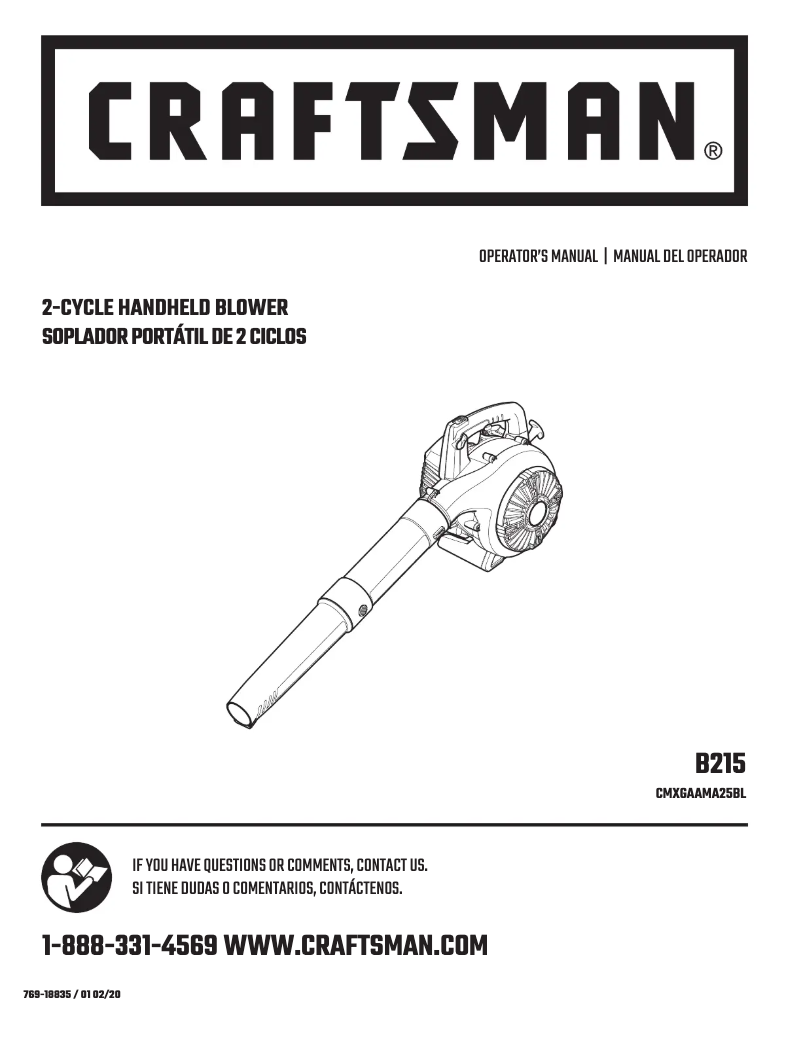Página 1 del manual Manual de usuario Craftsman CMXGAAMA25BL