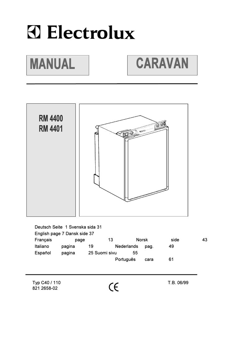 Imagen de la primera página del manual del dispositivo RM 4401