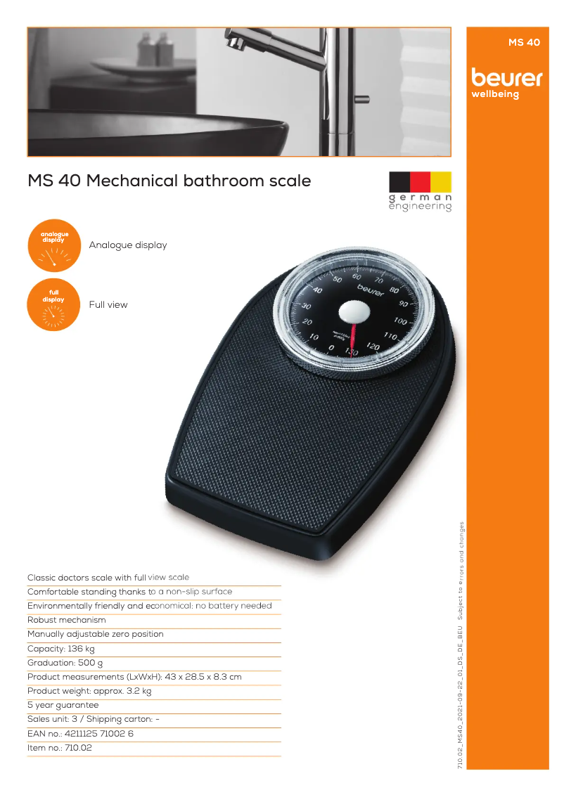 Imagen de la primera página del manual del dispositivo MS 40