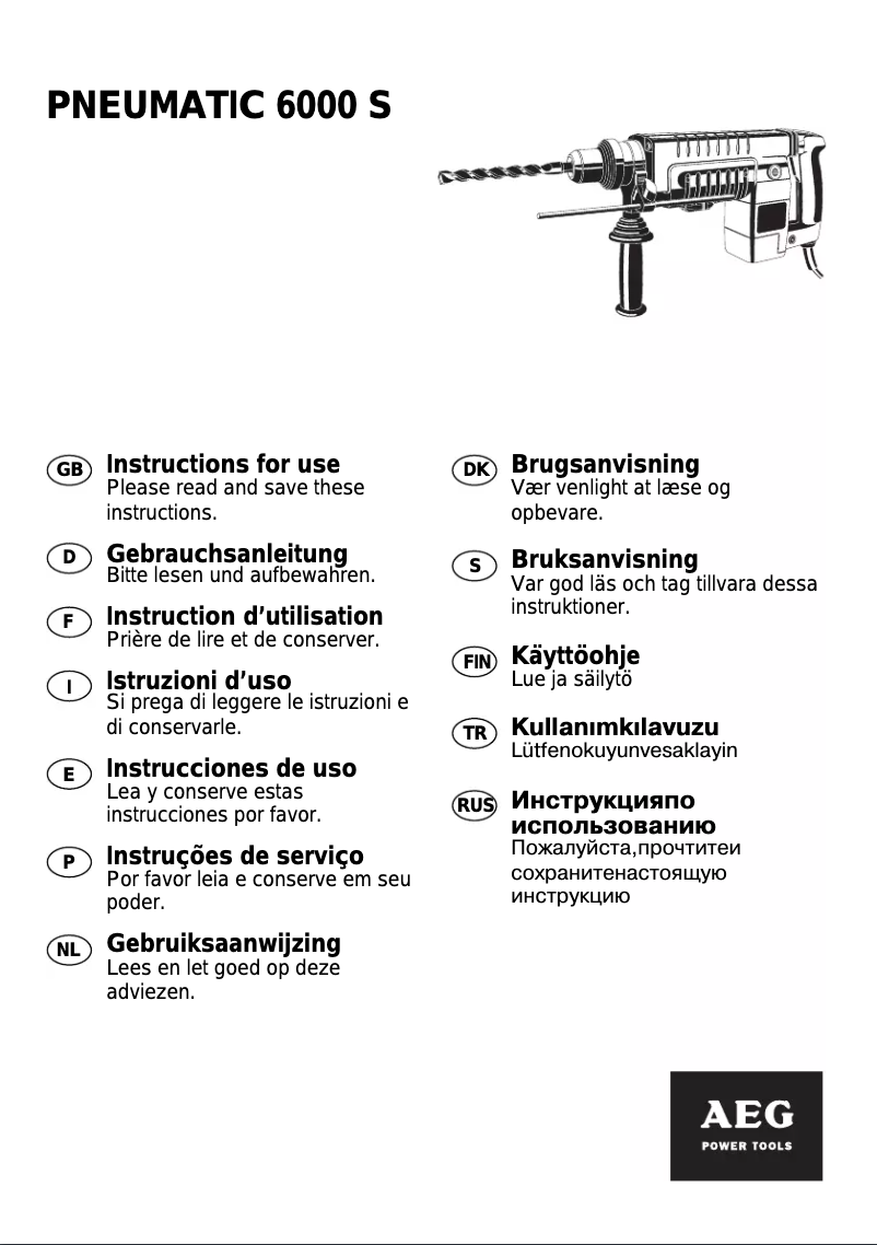 Imagen de la primera página del manual del dispositivo PN 6000 S