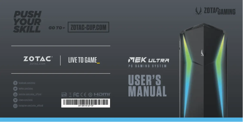 Imagen de la primera página del manual del dispositivo MEK Ultra