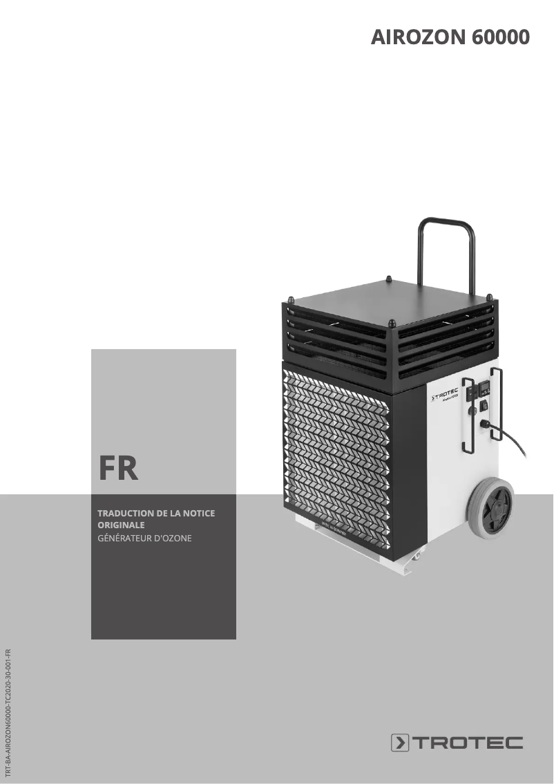 Imagen de la primera página del manual del dispositivo Airozon 60000