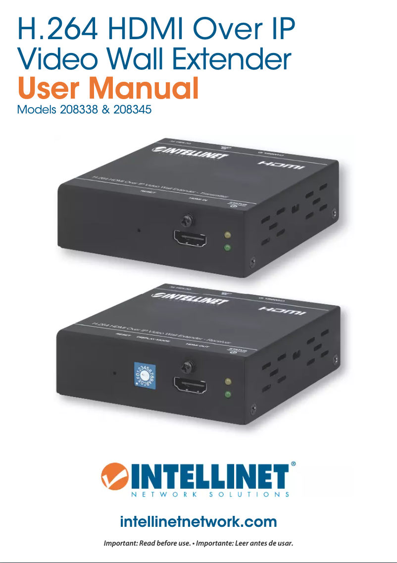 Imagen de la primera página del manual del dispositivo 208338