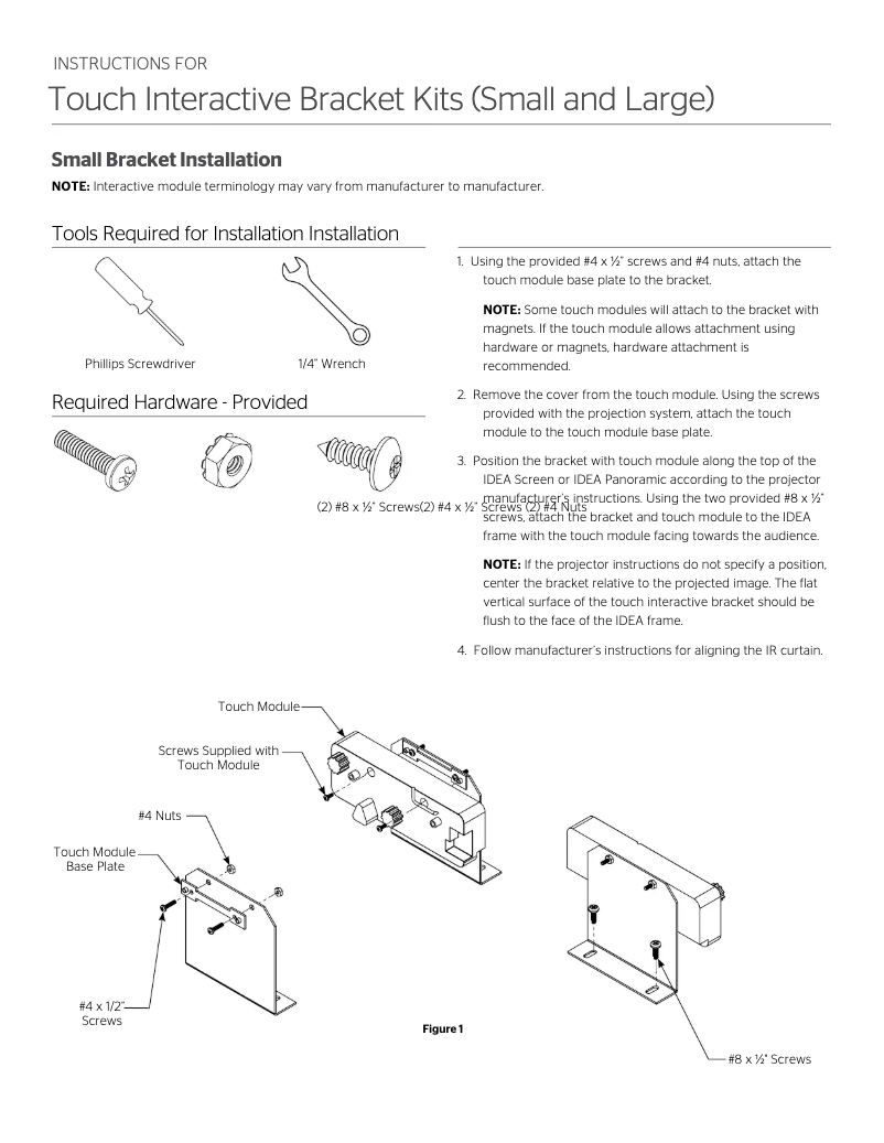 Página 1 del manual Manual de usuario Da-Lite Touch Interactive 29590