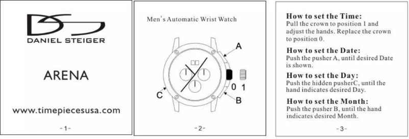 Imagen de la primera página del manual del dispositivo Arena