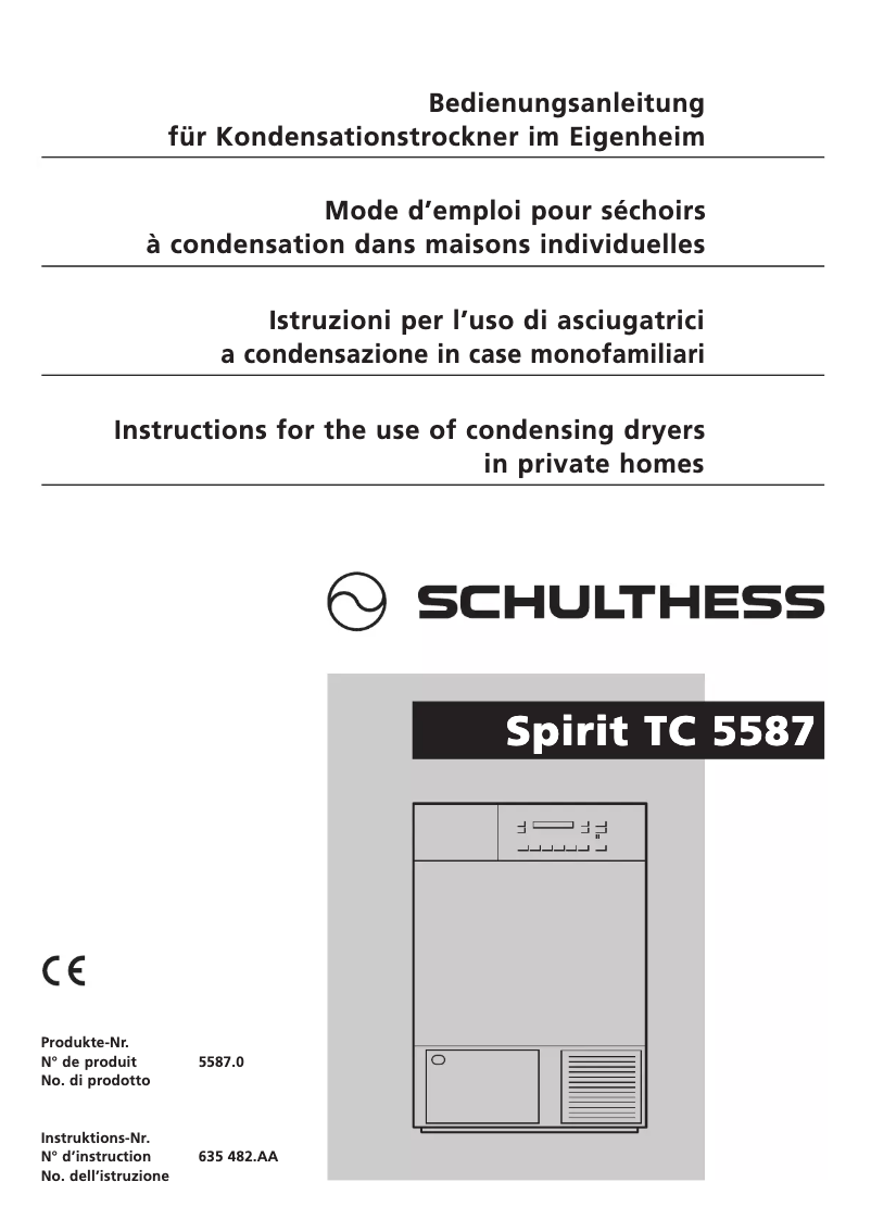 Imagen de la primera página del manual del dispositivo Spirit TC 5587