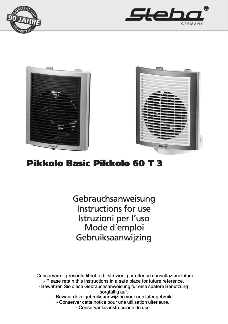 Página 1 del manual Manual de usuario Steba Pikkolo 60 T 3