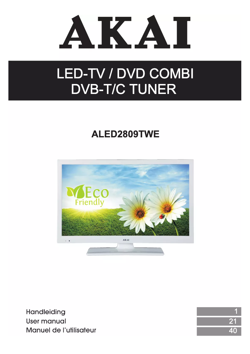 Página 1 del manual Manual de usuario AKAI ALED2809TWE