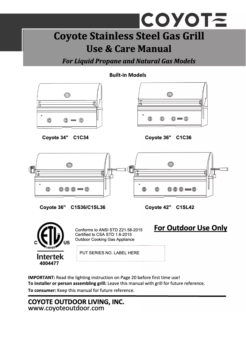 Imagen de la primera página del manual del dispositivo C1C28NG-FS