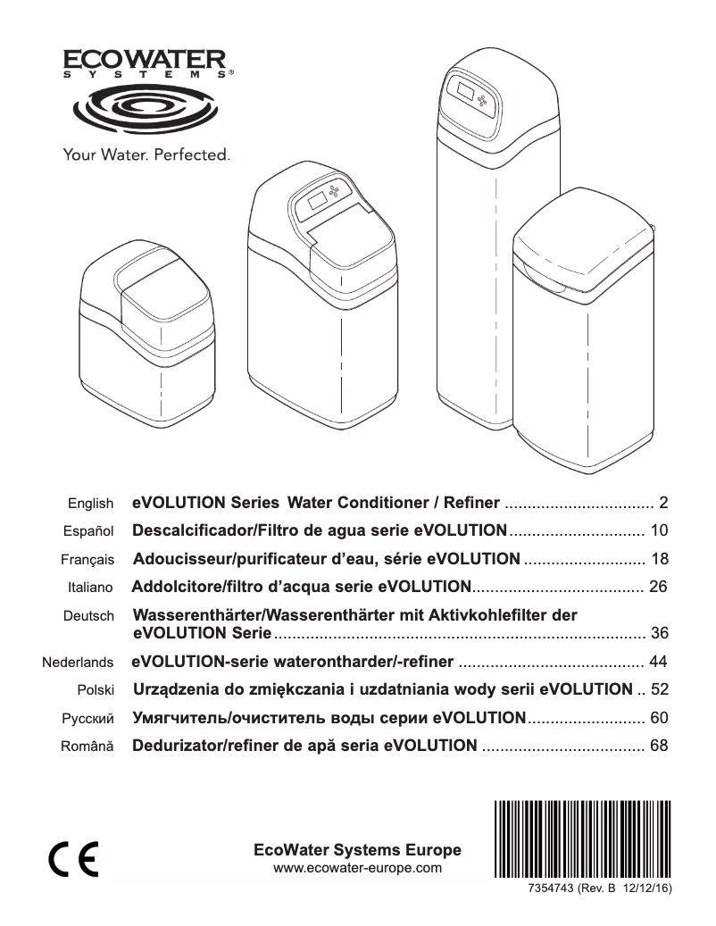 Página 1 del manual Manual de usuario Ecowater eVOLUTION Compact 200