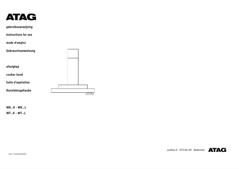 Página 1 del manual Manual de usuario Atag WT411K