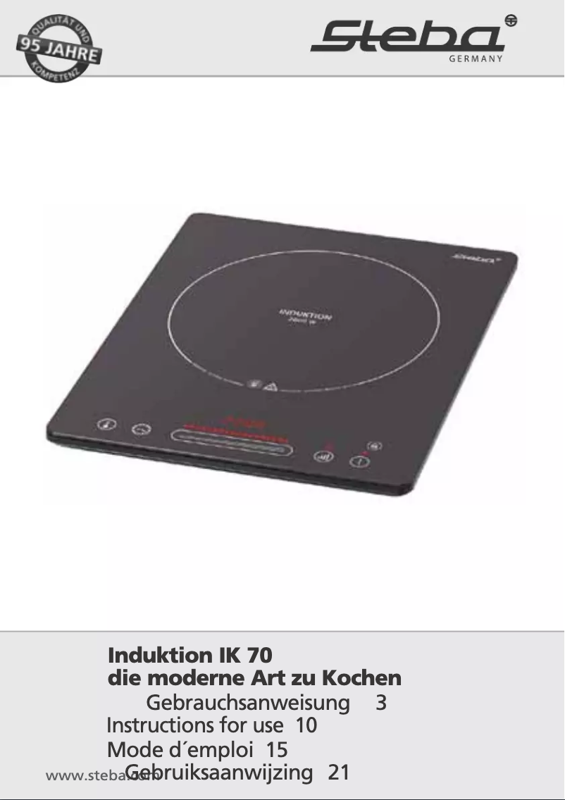 Página 1 del manual Manual de usuario Steba IK 70