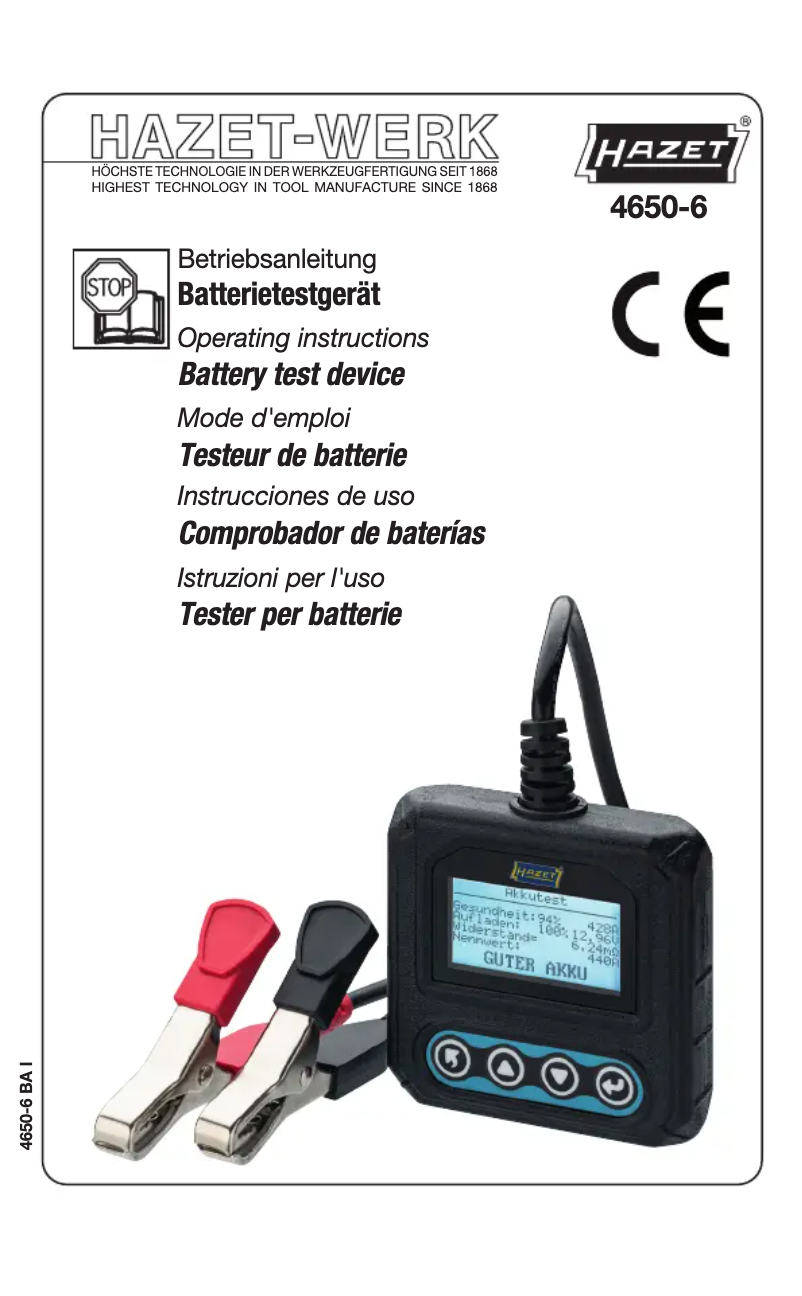 Imagen de la primera página del manual del dispositivo 4650-6
