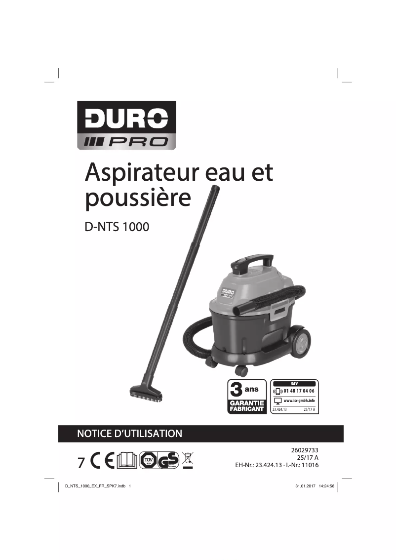 Imagen de la primera página del manual del dispositivo D-NTS 1000