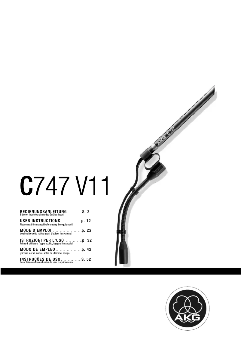 Imagen de la primera página del manual del dispositivo C747 V11