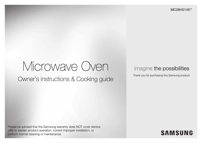 Página 1 del manual Manual de usuario Samsung MC28H5145VK