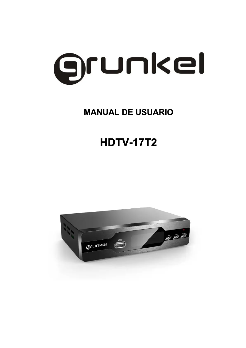 Imagen de la primera página del manual del dispositivo HDTV-17 T2