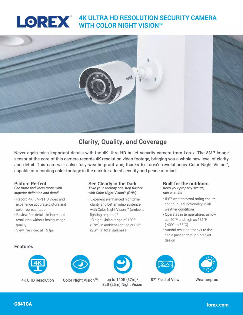 Imagen de la primera página del manual del dispositivo C841CA