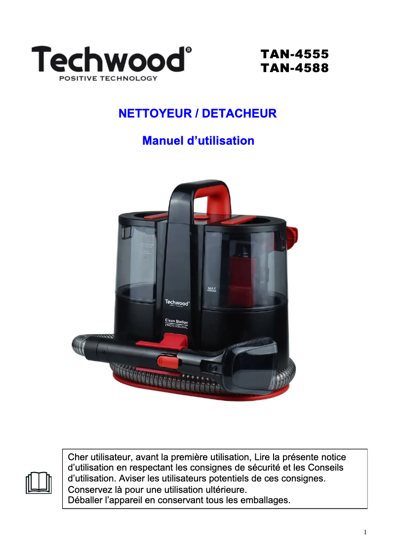 Imagen de la primera página del manual del dispositivo TAN-4588