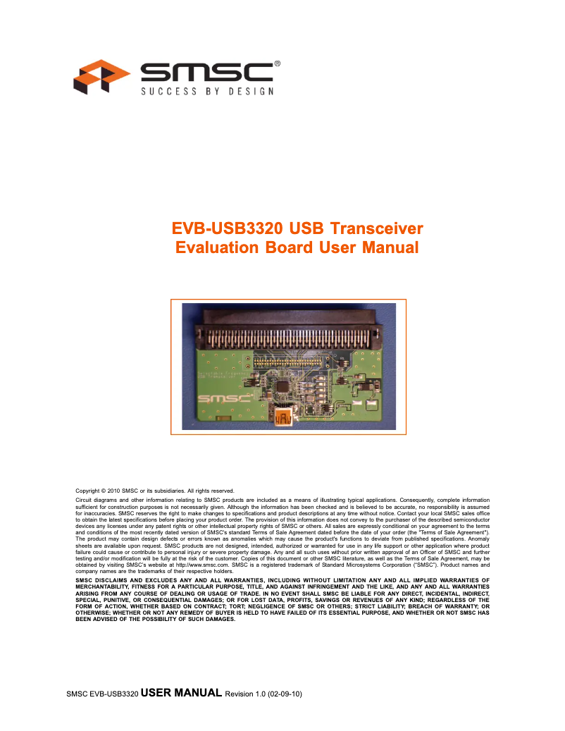 Imagen de la primera página del manual del dispositivo USB3320