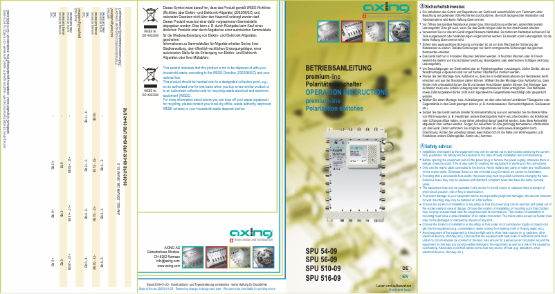 Página 1 del manual Manual de usuario Axing SPU 54-09